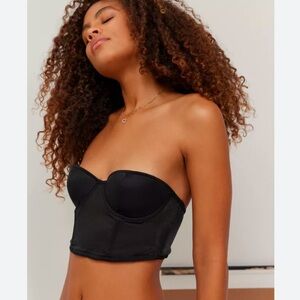 Bluebella Black Strapless Longline Bustier Bra